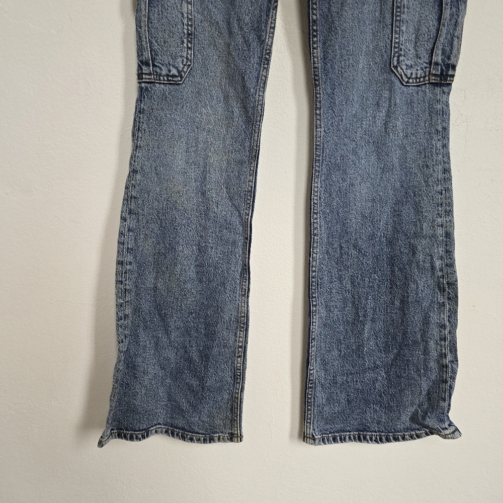 Aeropostale Flare Mid-Rise Cargo Washed Jeans Size 6R - Picture 4 of 12